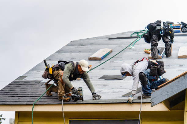 Professional Flat Roof Repair technician working in Redding Center, CT